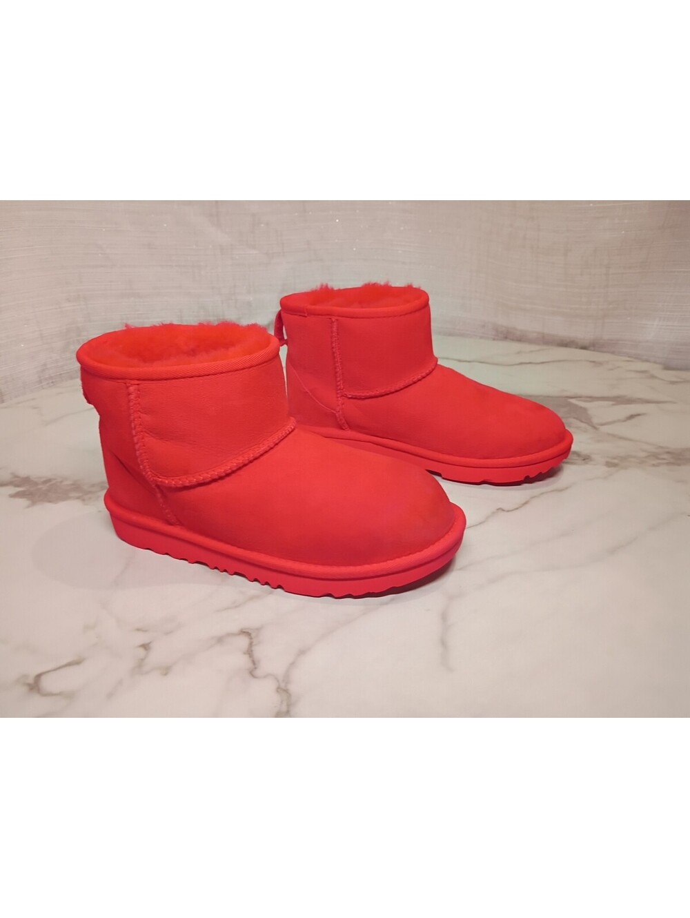 Ugg Women’s Classic Mini II Hazard Orange Boots 4 1017715k